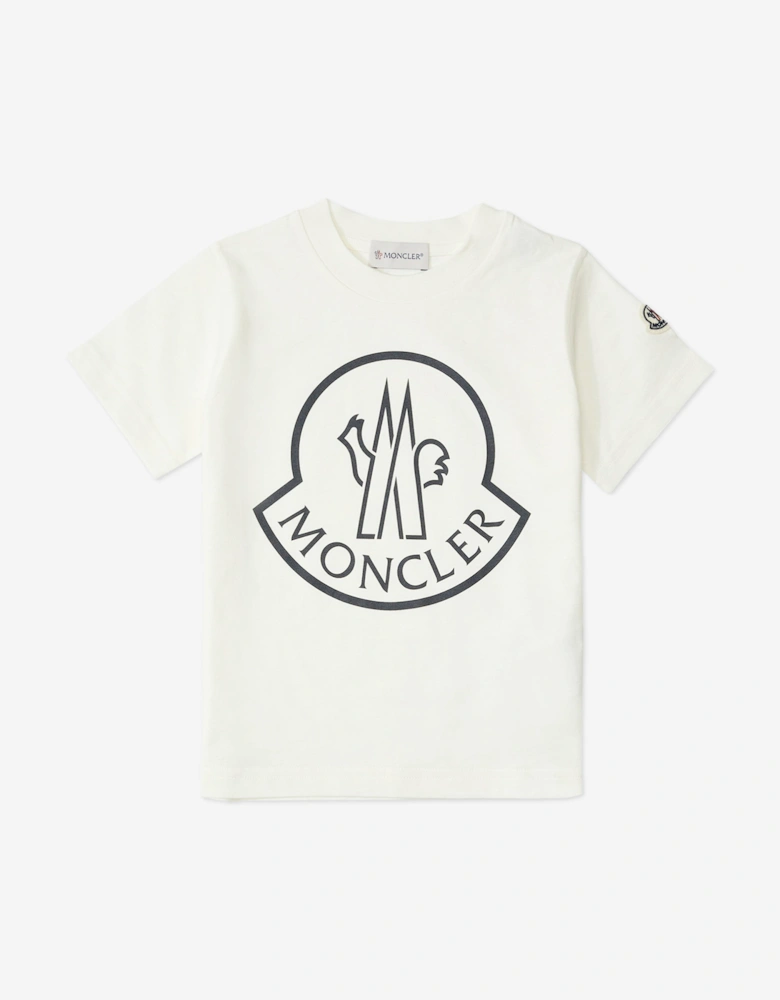 Boys Logo T-Shirt in Ivory