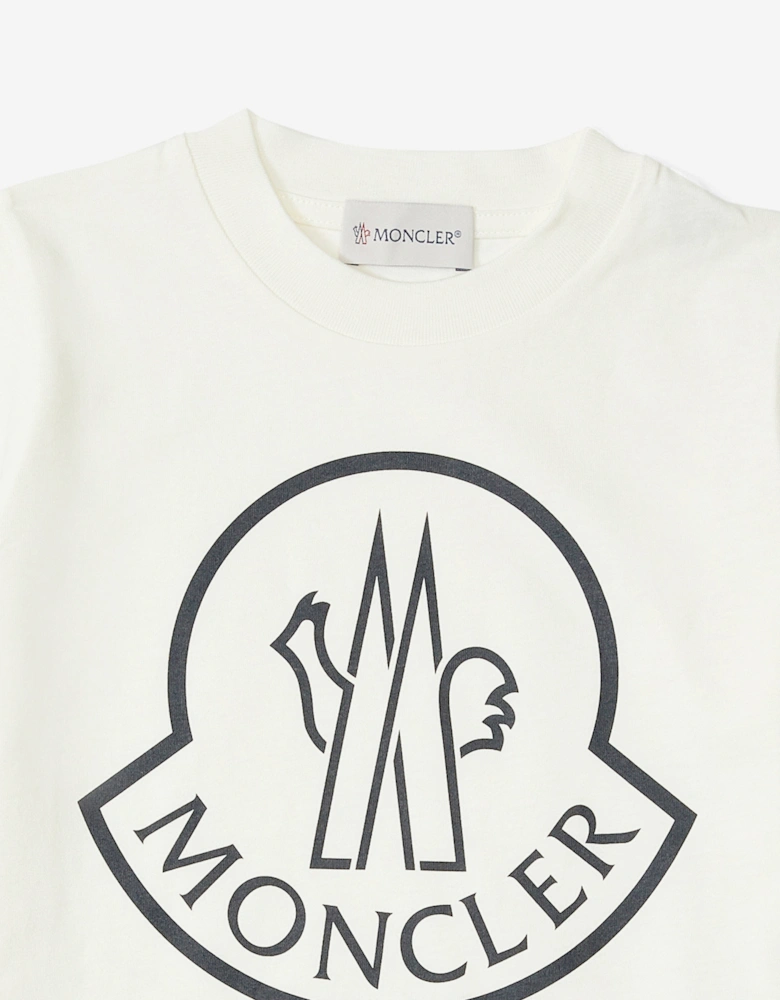 Boys Logo T-Shirt in Ivory