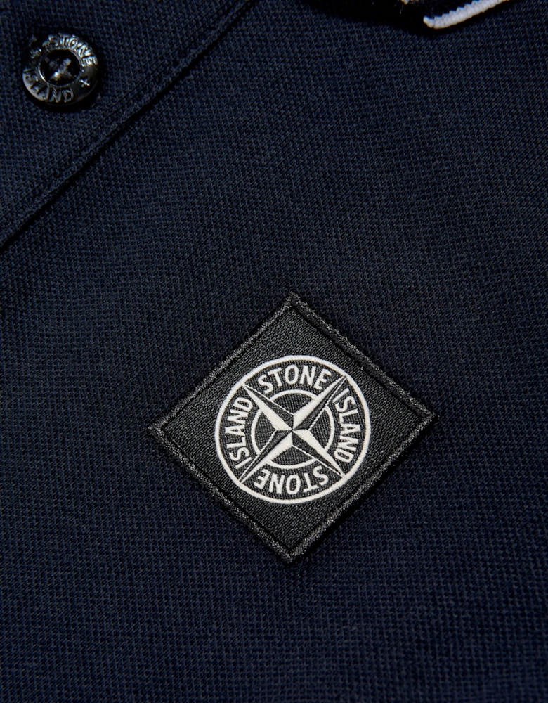 Boys Compass Logo Polo Shirt in Navy