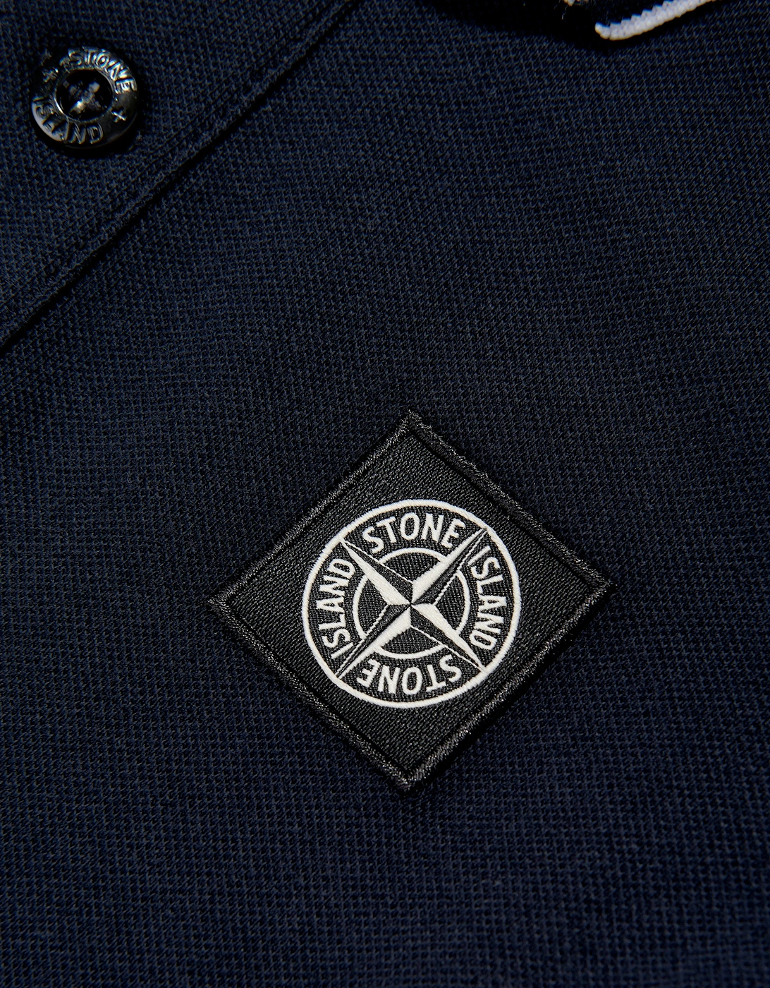 Boys Compass Logo Polo Shirt in Navy