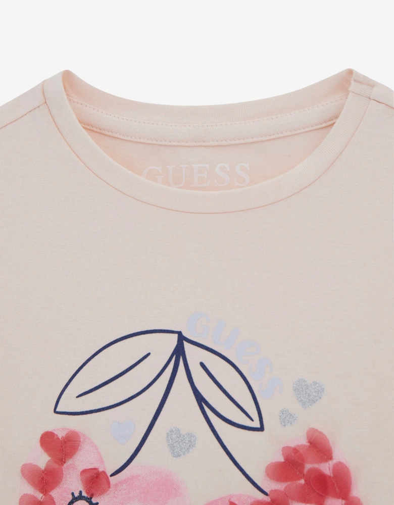 Girls Cherry T-Shirt in Pink