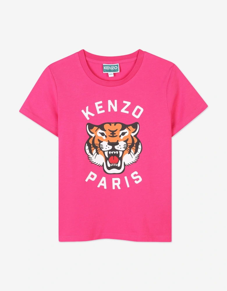 Girls Tiger T-Shirt in Pink
