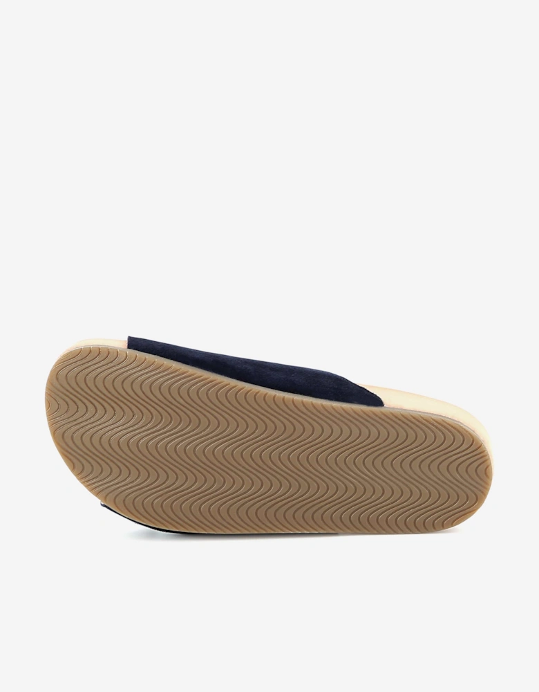 Girls Suede Sandals in Navy