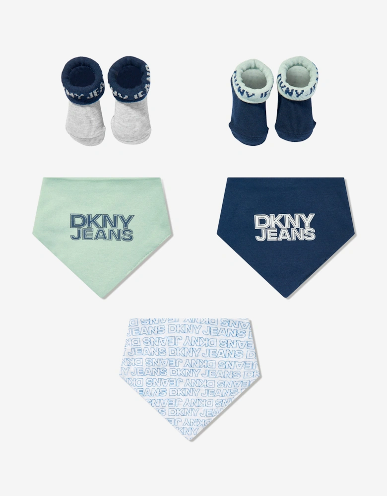Baby Boys Bibs and Socks Set in Navy