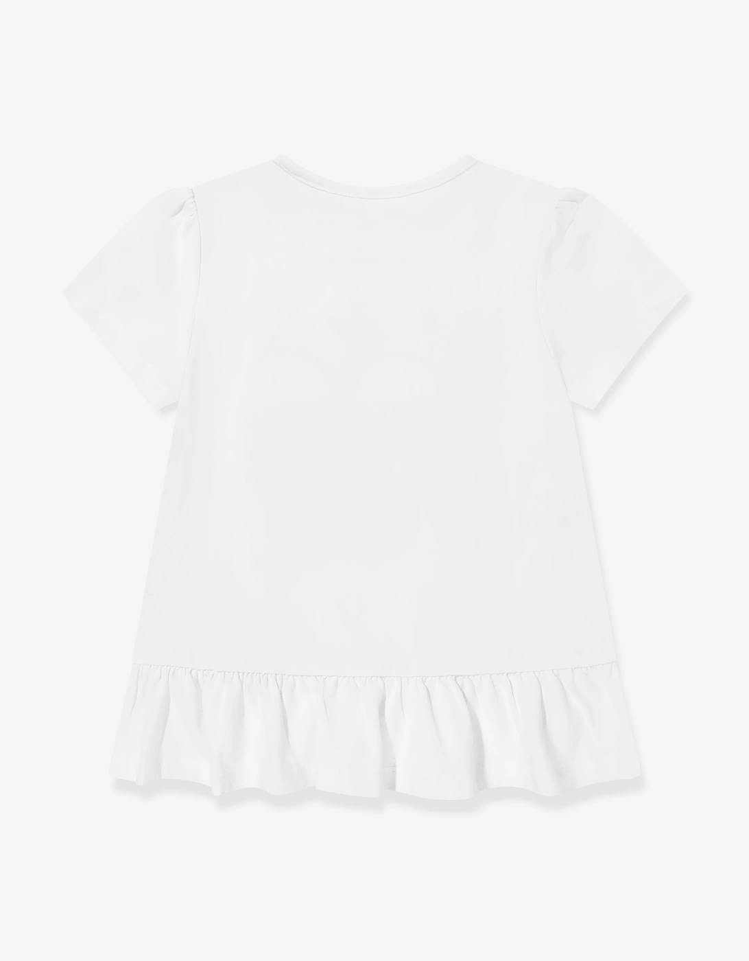 Girls Floral Logo T-Shirt in White