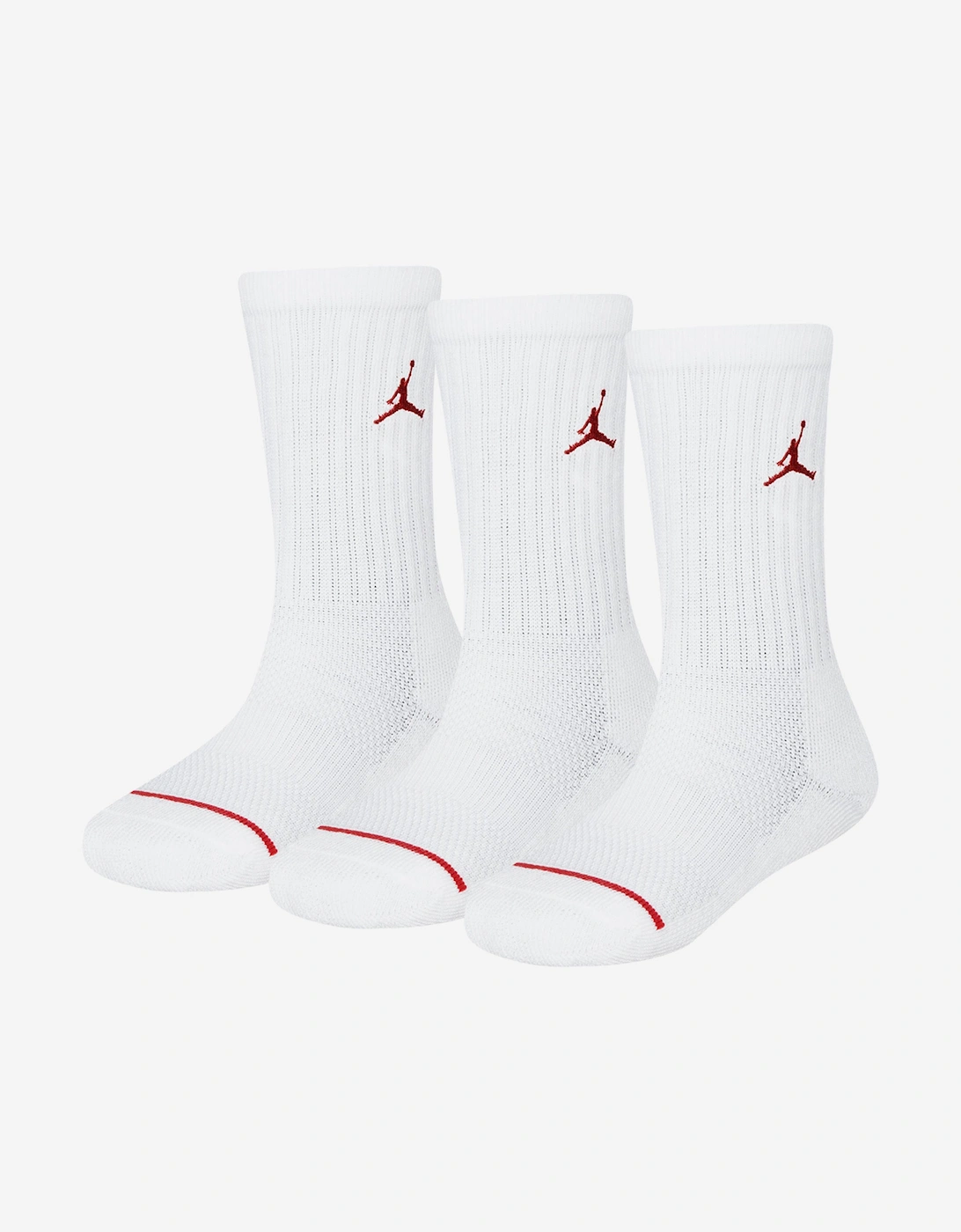 Kids Jumpman Crew Socks Set in White, 5 of 4