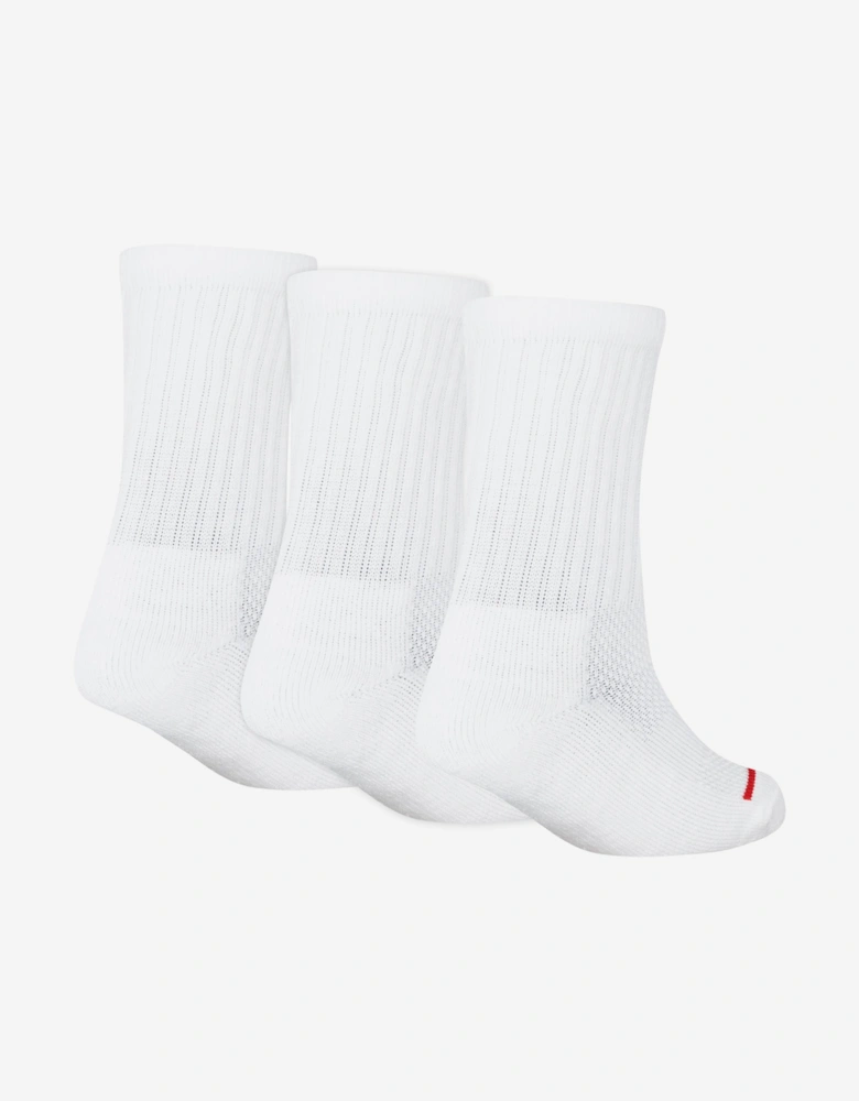 Kids Jumpman Crew Socks Set in White