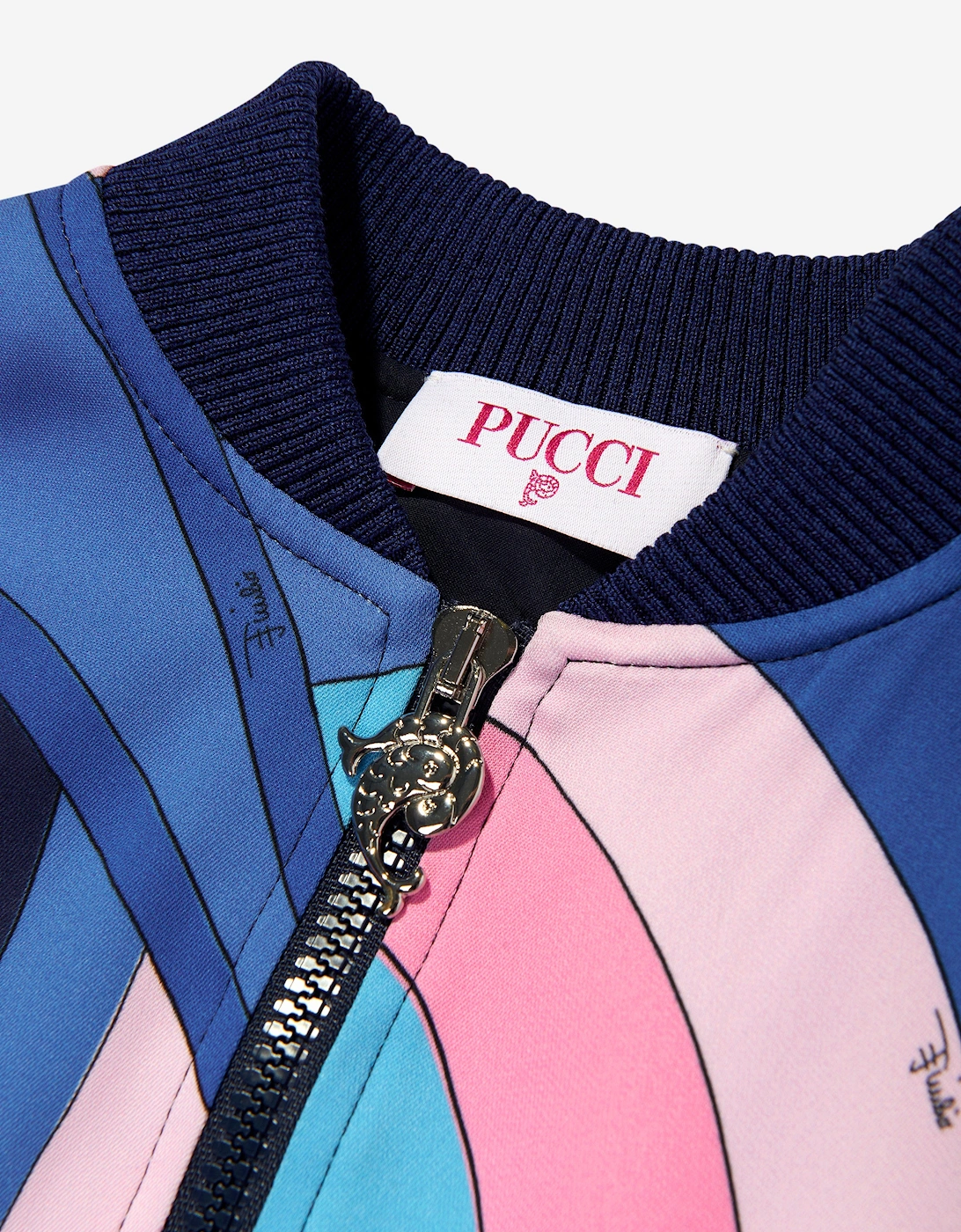Girls Iride Print Zip Up Jacket in Multicolour