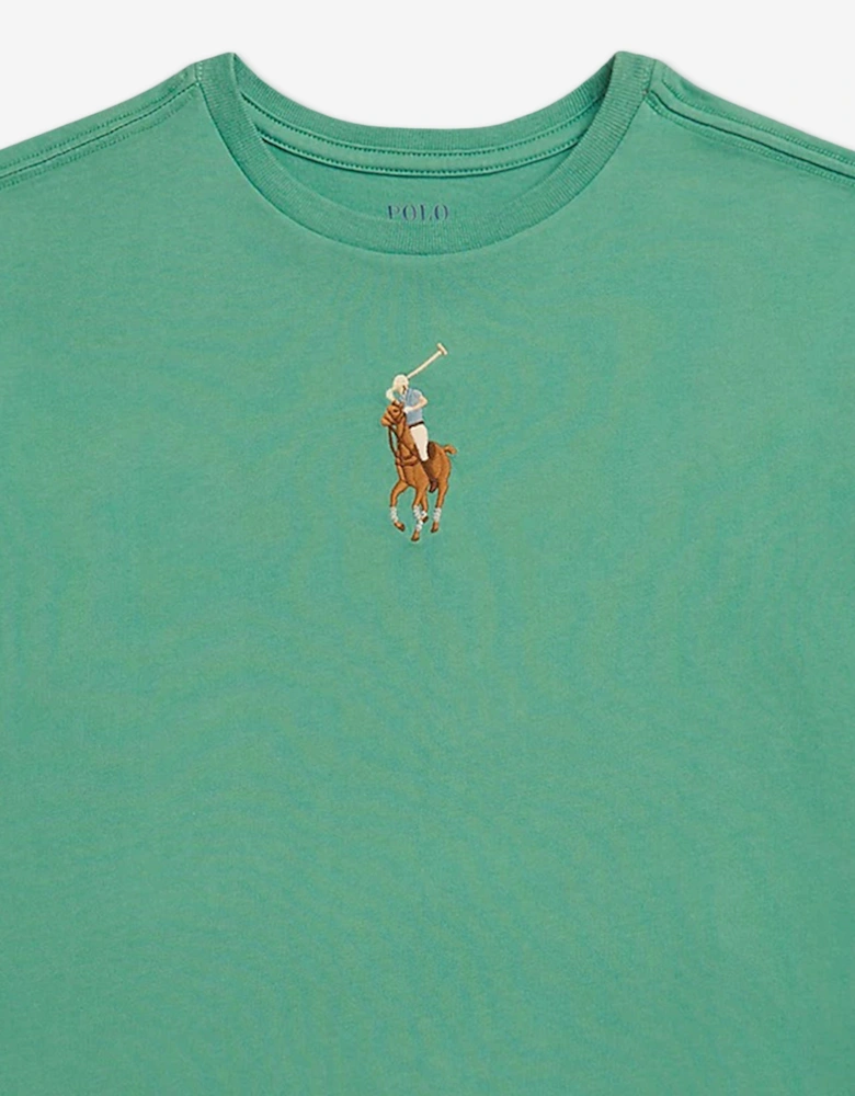 Girls Big Pony T-Shirt in Green