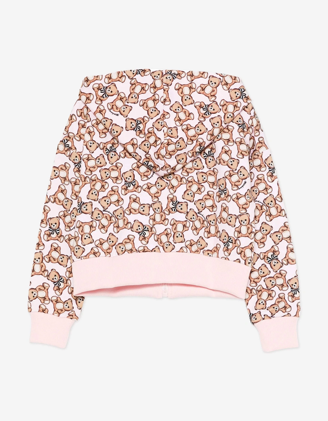 Girls Teddy Bear Zip Up Top in Pink