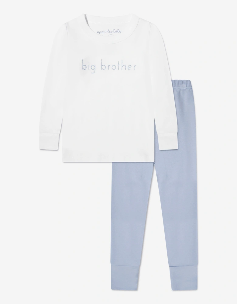 Baby Boys Little Brother Pyjamas in Blue