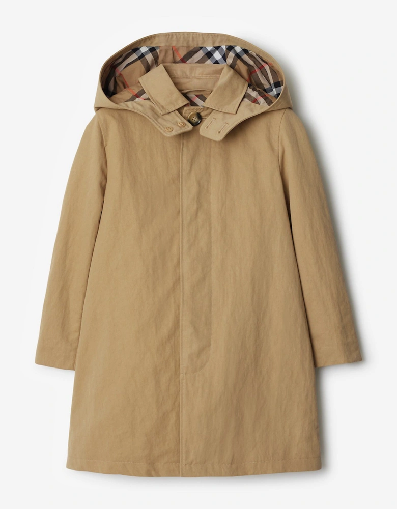 Boys Hadley Trench Coat in Beige