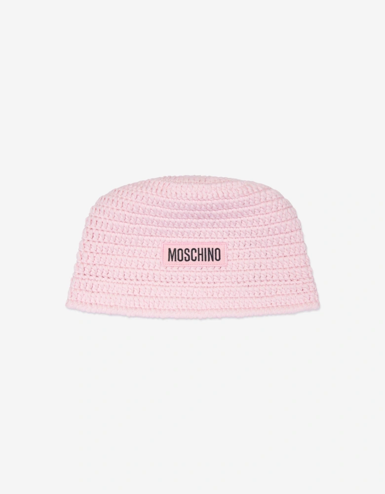 Girls Logo Bucket Hat in Pink