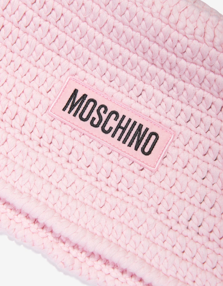 Girls Logo Bucket Hat in Pink