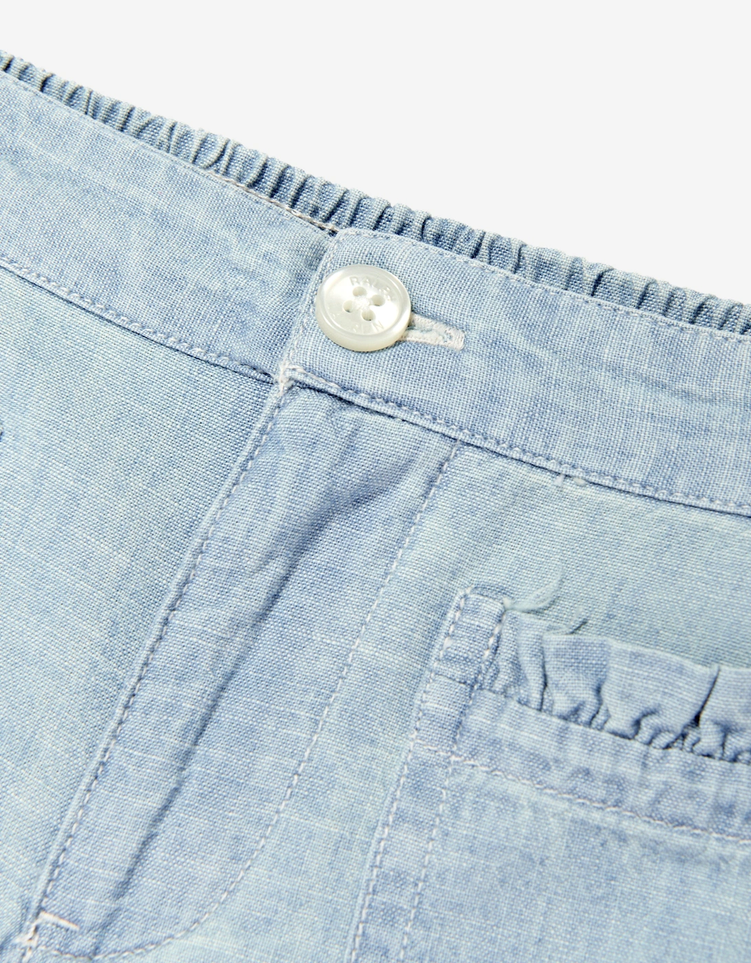 Girls Chambray Trousers in Blue