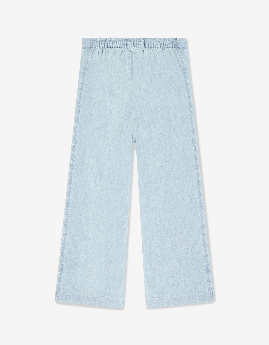 Girls Chambray Trousers in Blue
