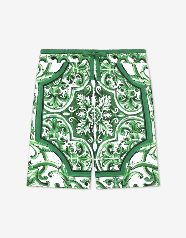 Boys Maiolica Bermuda Shorts in Green
