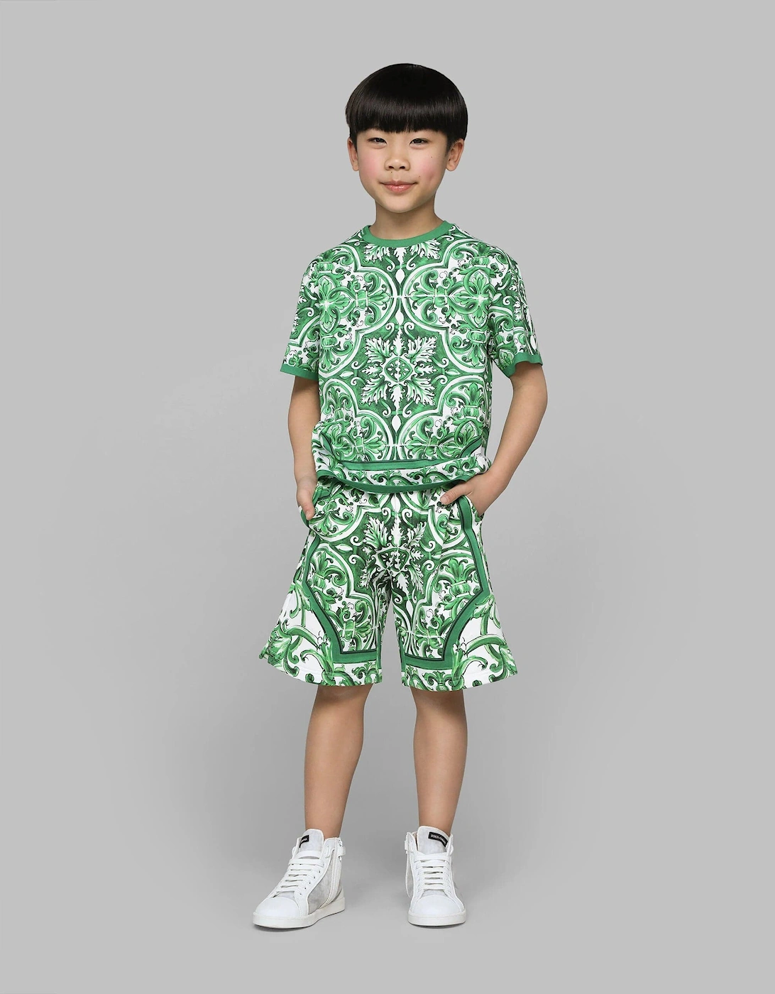 Boys Maiolica Bermuda Shorts in Green