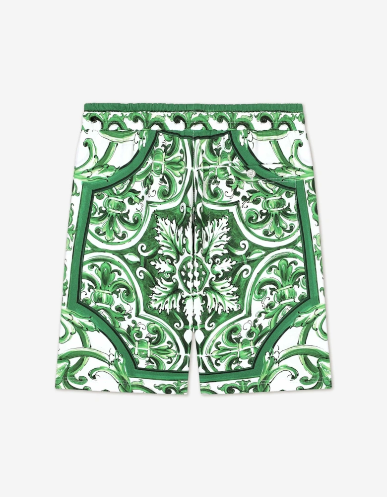 Boys Maiolica Bermuda Shorts in Green