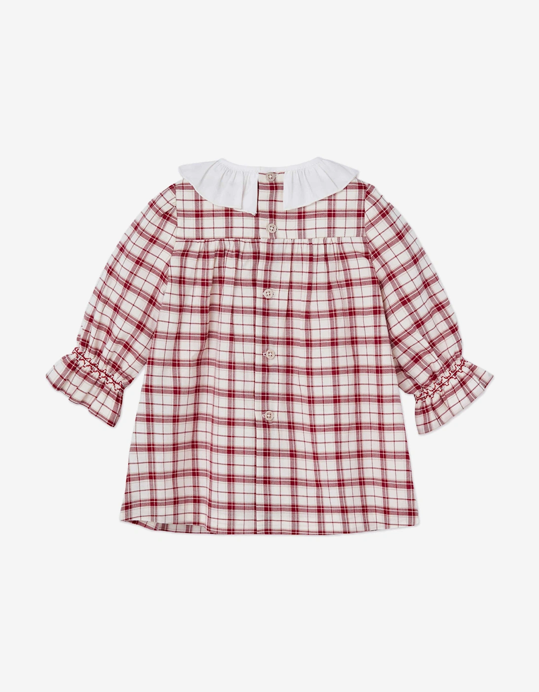 Baby Girls Checked Dress in Red
