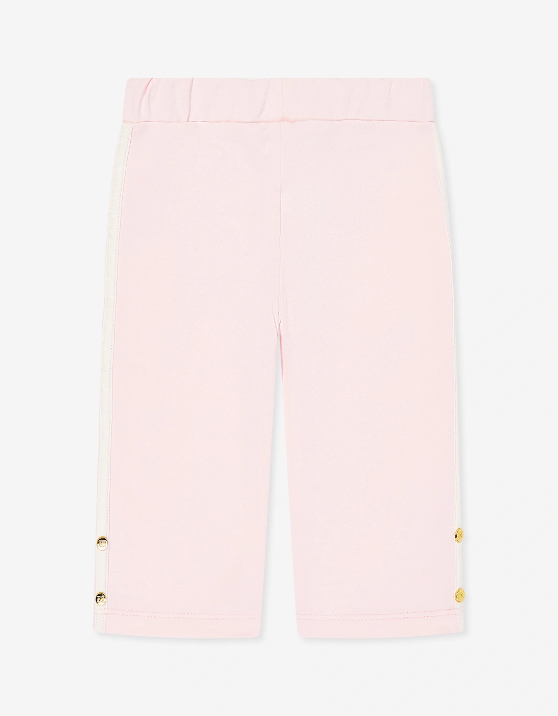 Baby Girls Embroidered Logo Jersey Trousers in Pink