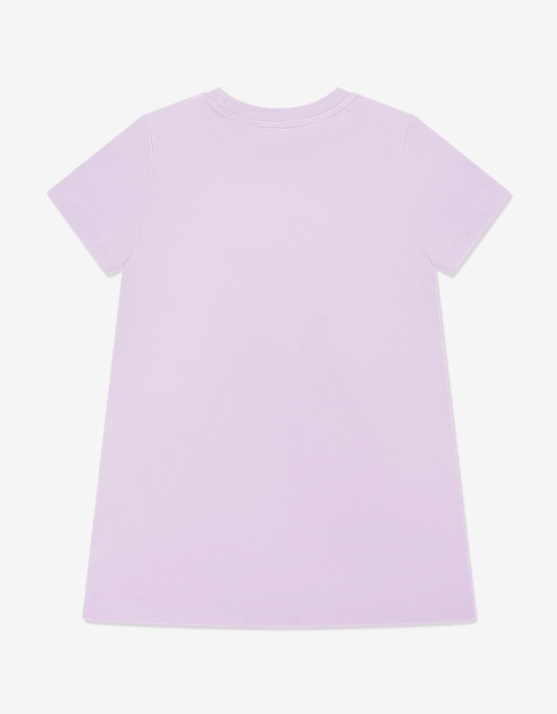 Girls Fringed Star Jersey Dress in Purple