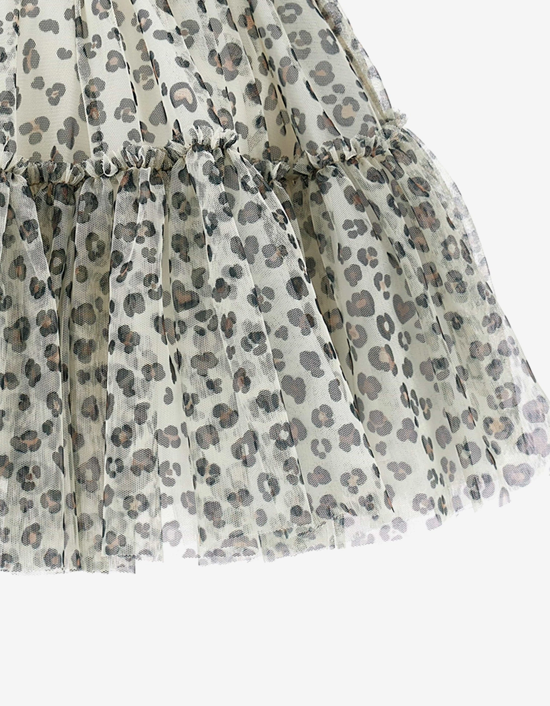 Girls Leopard Tulle Tutu in Beige