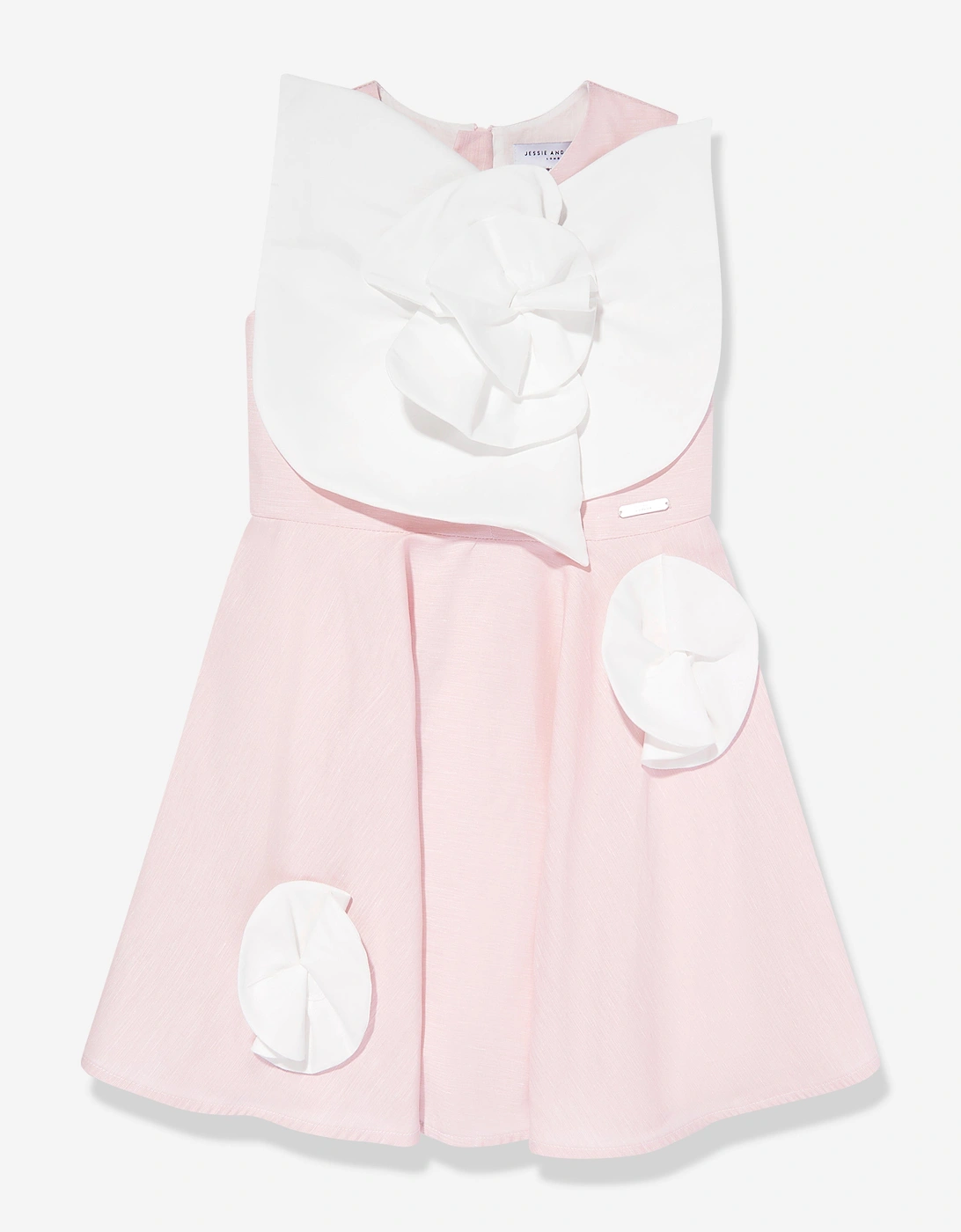 Girls Peony Flower Dress in Pink, 5 of 4