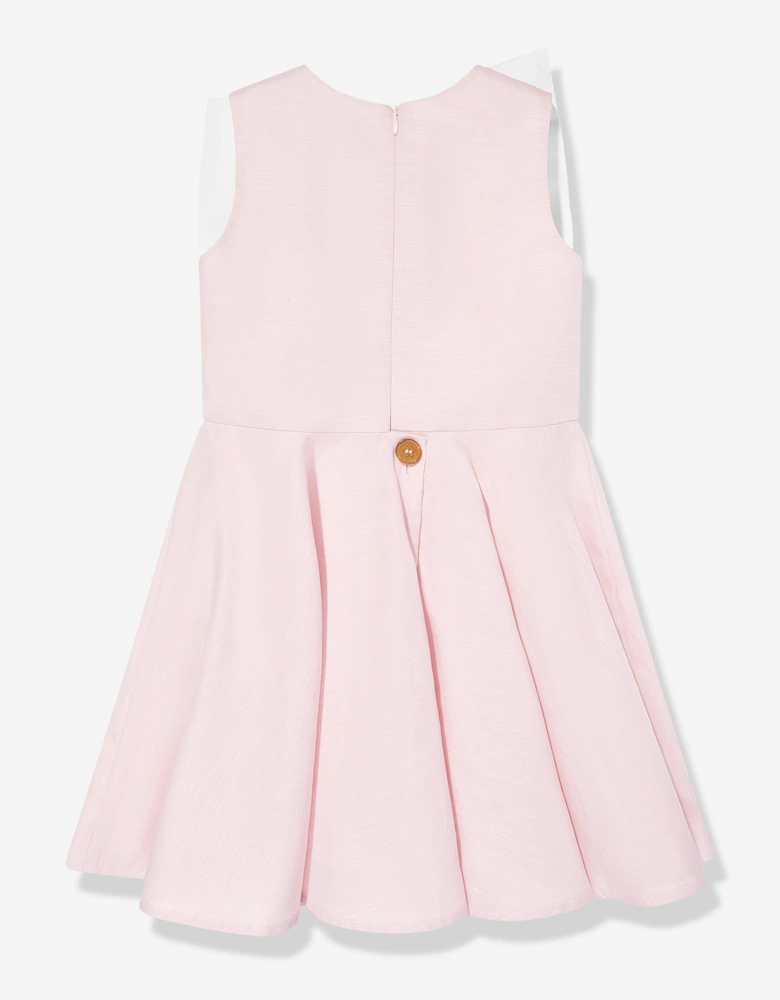 Girls Peony Flower Dress in Pink