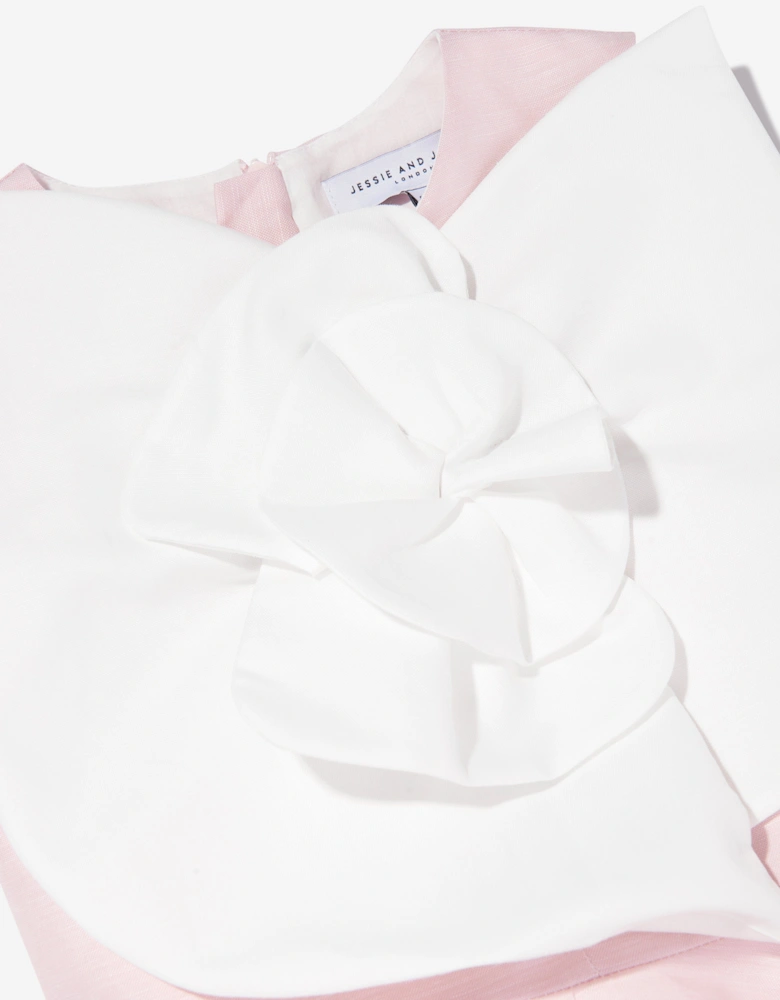 Girls Peony Flower Dress in Pink