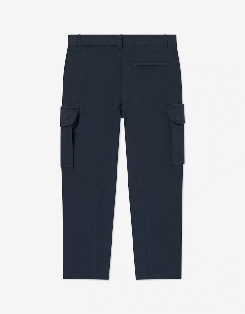 C.P. Company Boys Lens Cargo Trousers in Navy