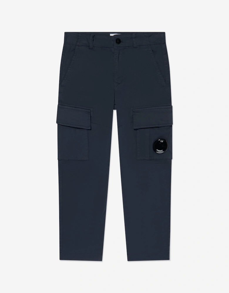 C.P. Company Boys Lens Cargo Trousers in Navy