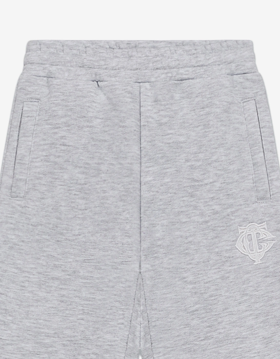 Kids Emblem Applique Joggers in Grey