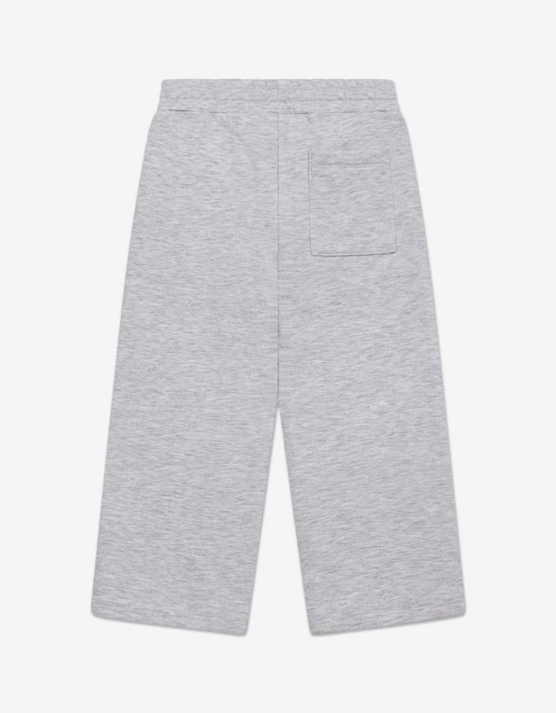 Kids Emblem Applique Joggers in Grey
