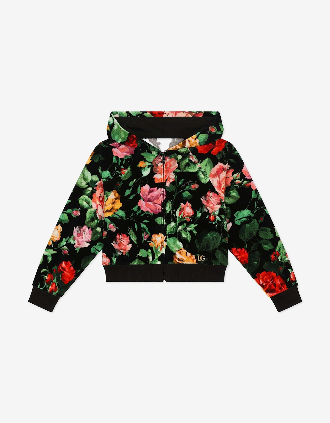 Girls Rose Zip Up Top in Multicolour, 6 of 5