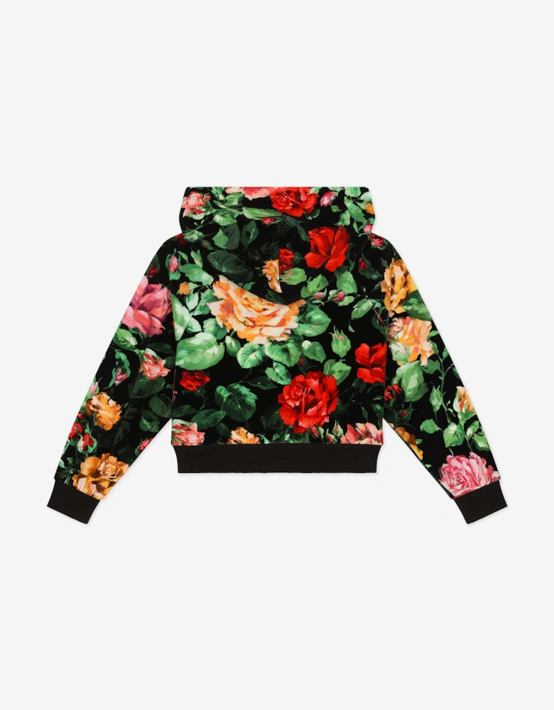 Girls Rose Zip Up Top in Multicolour