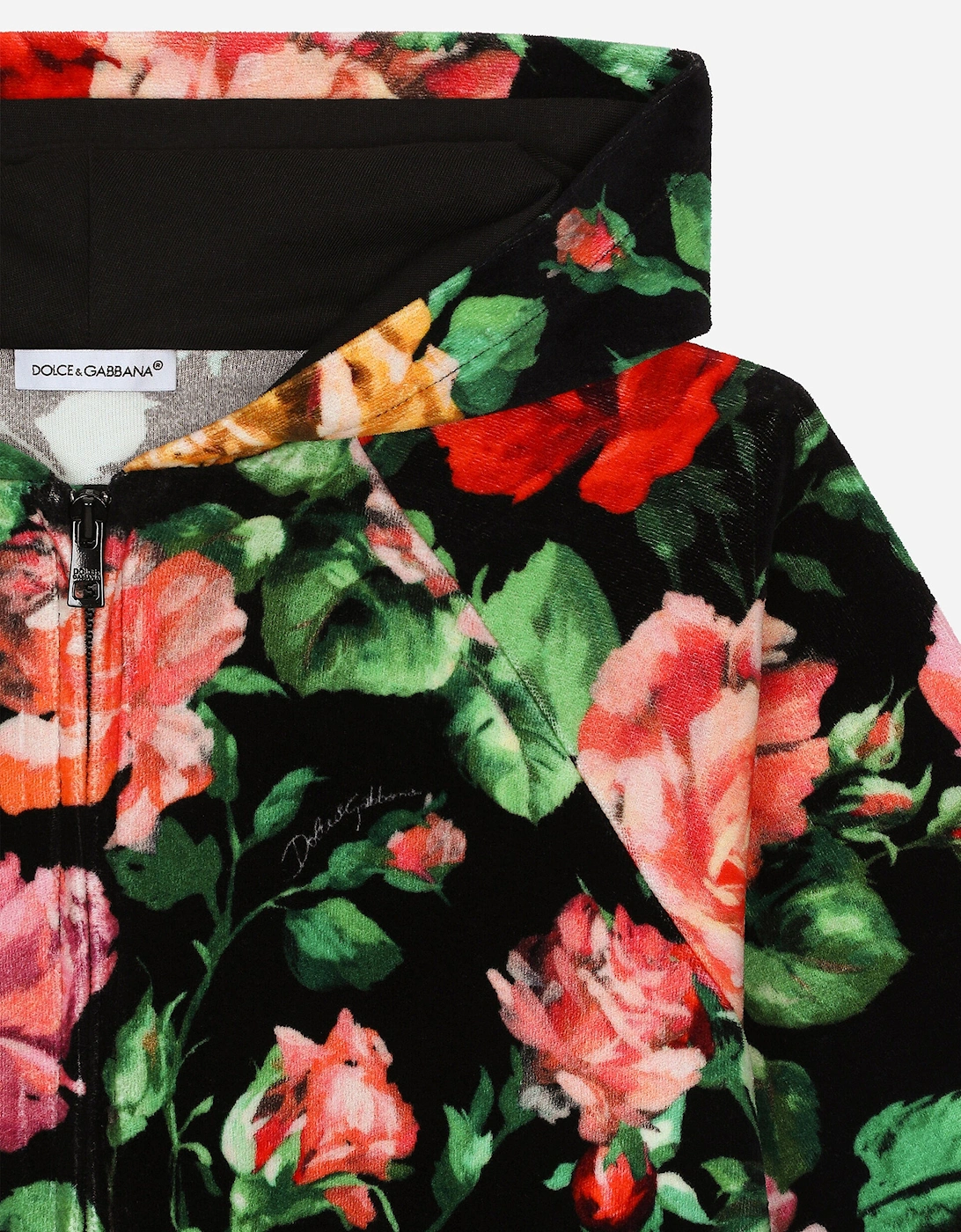 Girls Rose Zip Up Top in Multicolour
