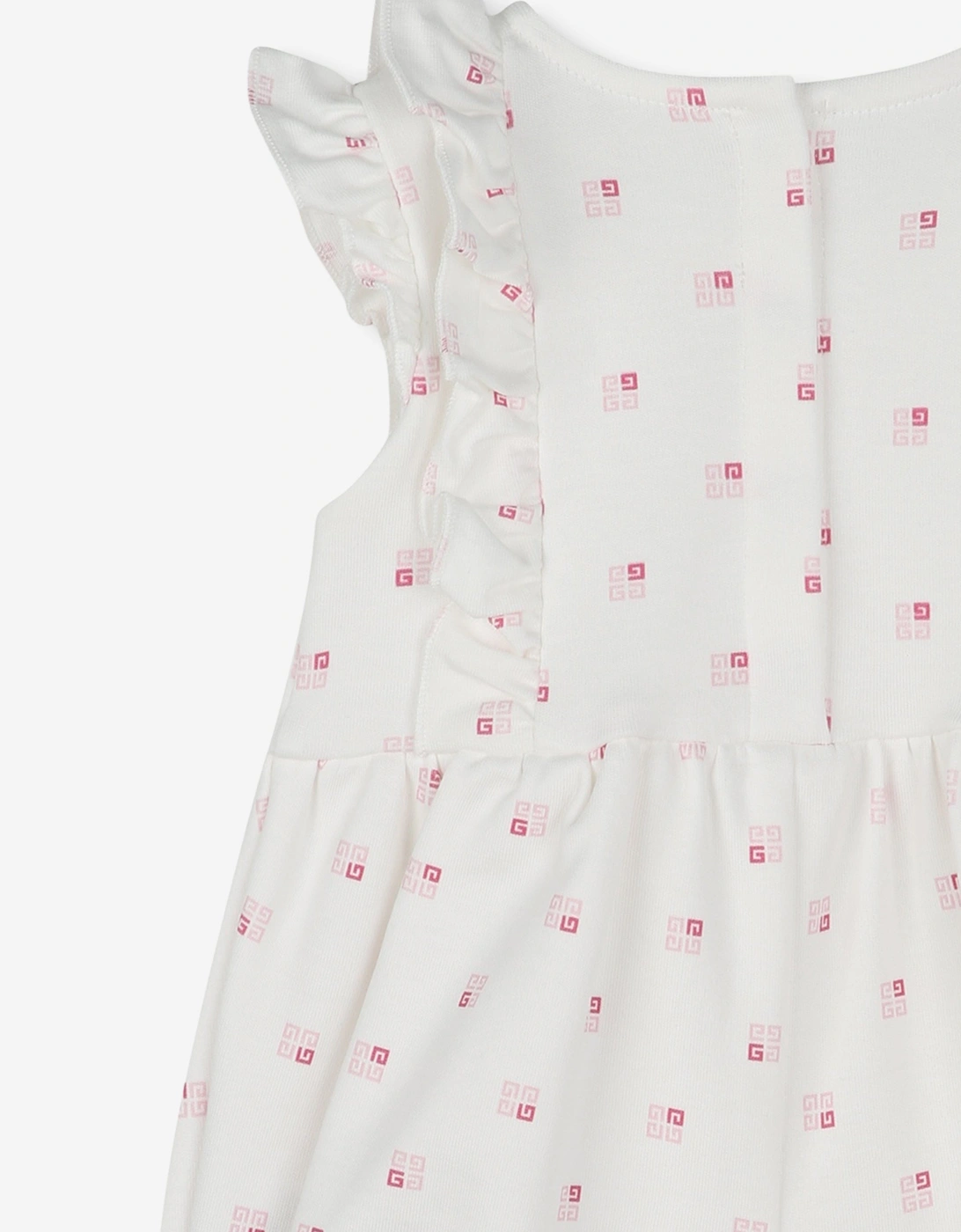 Baby Girls Logo Romper in Ivory