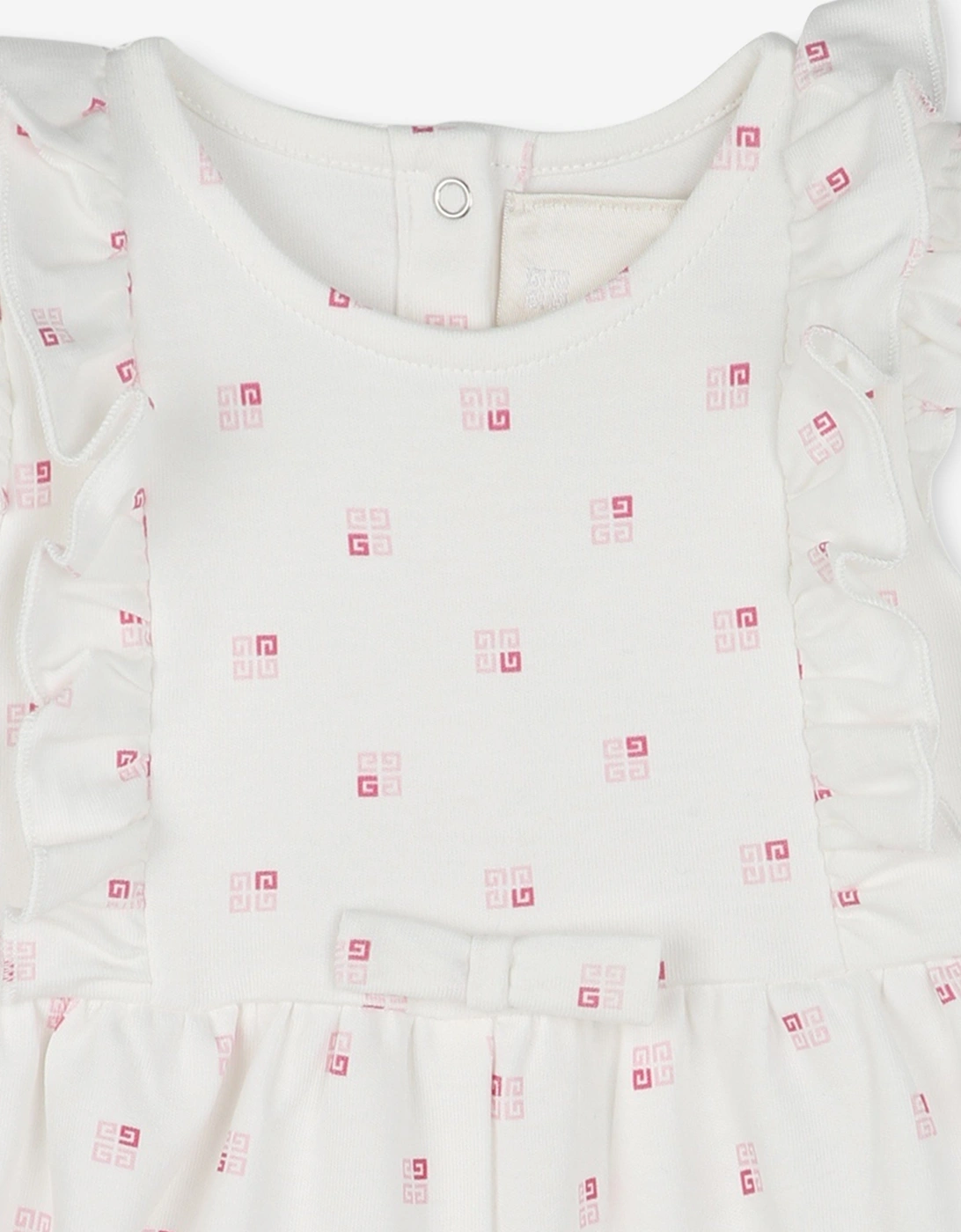 Baby Girls Logo Romper in Ivory