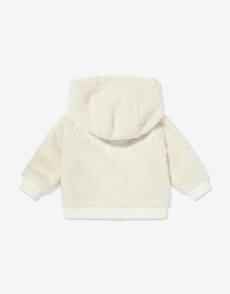 Baby Girls Down Padded Zip Up Top in Ivory