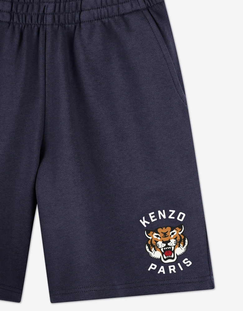 Boys Tiger Bermuda Shorts in Navy