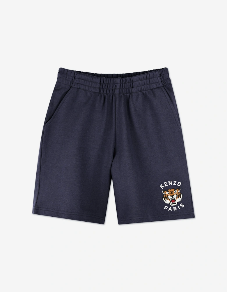 Boys Tiger Bermuda Shorts in Navy