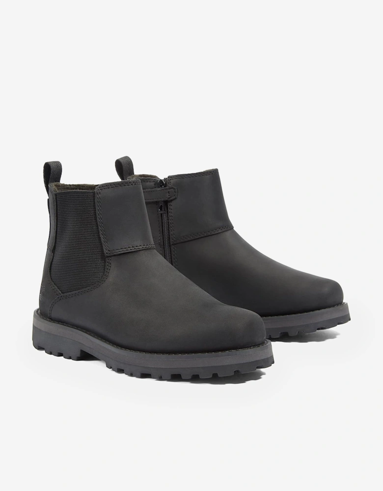 Kids Courma Mid Chelsea Boots in Black