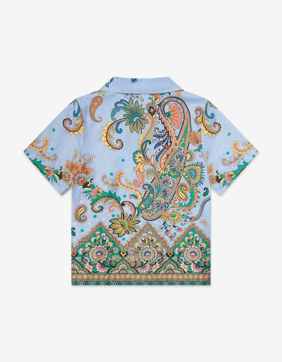 Boys Paisley Print Shirt in Blue