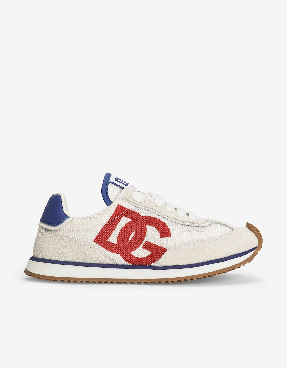 Boys Mixed Material DG Cushion Trainers in White, 5 of 4