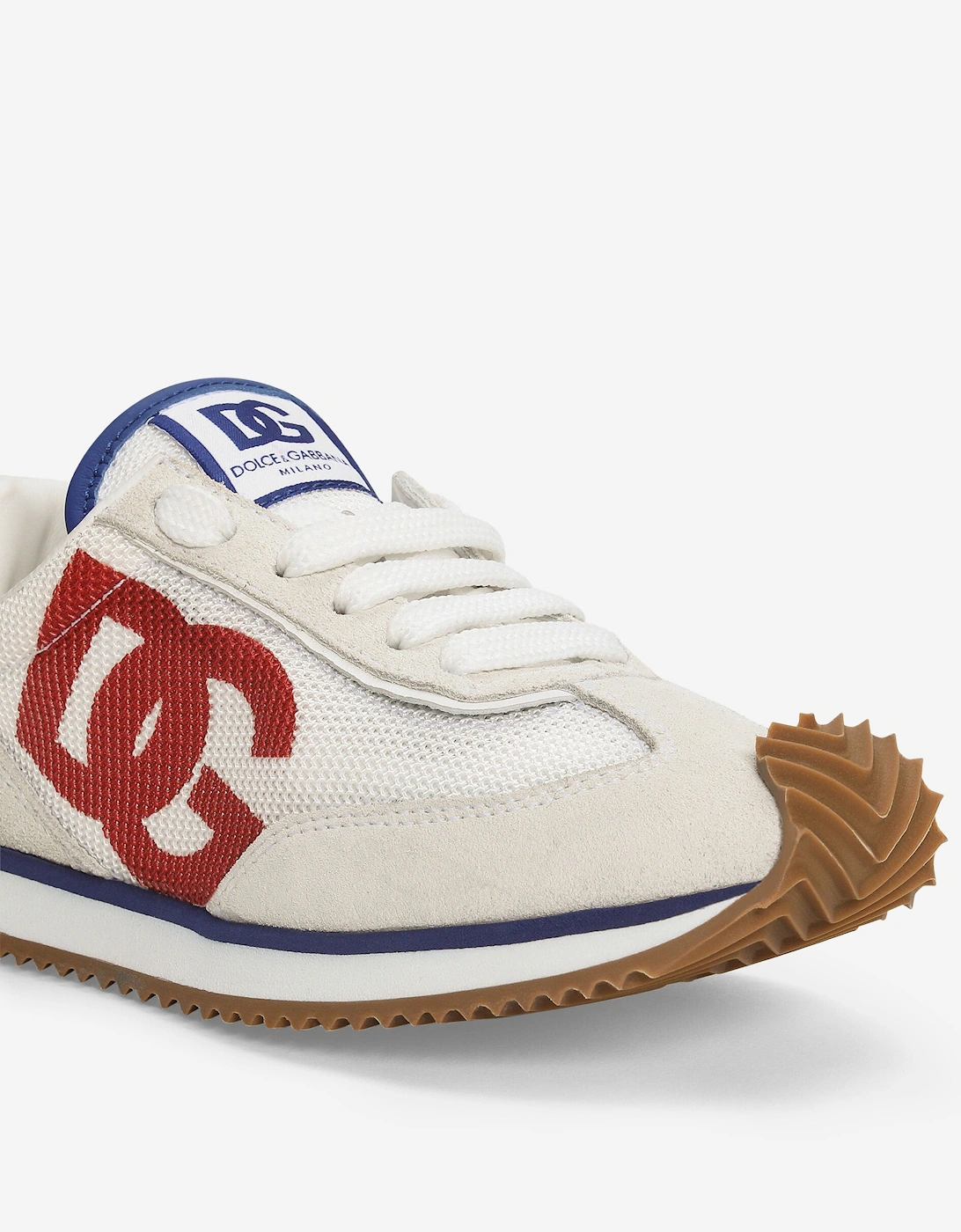 Boys Mixed Material DG Cushion Trainers in White