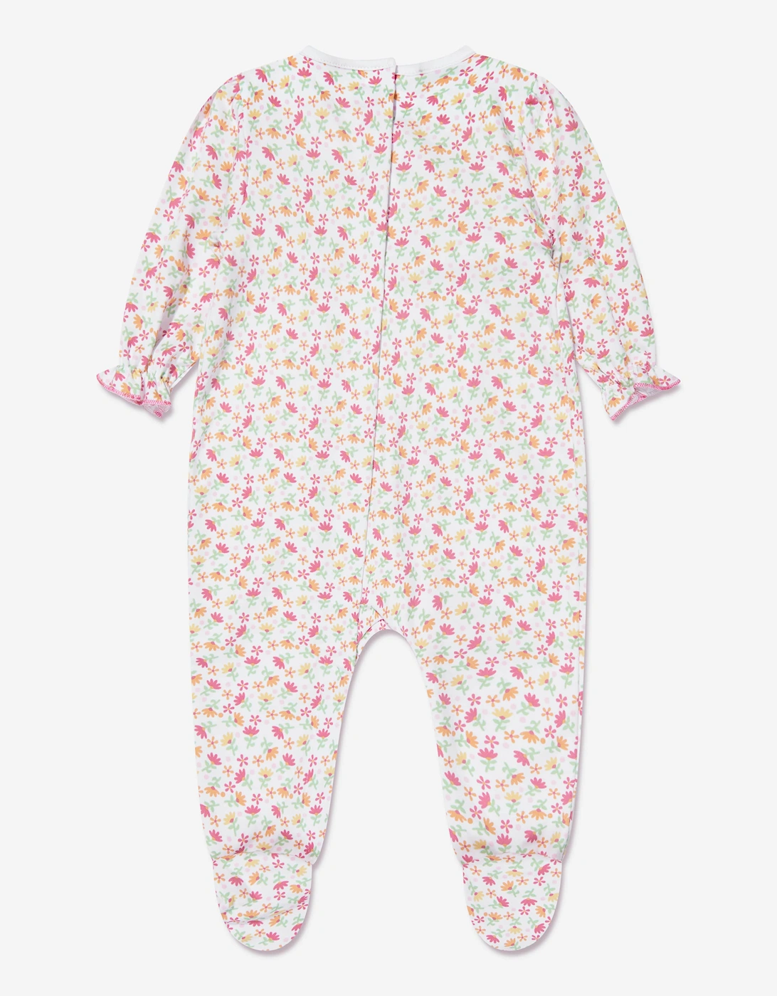 Baby Girls Smocked Babygrow in Pink