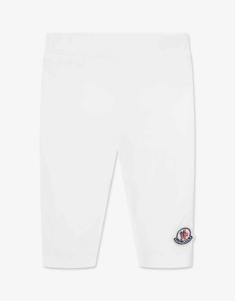 Enfant Baby Girls Logo Leggings in White