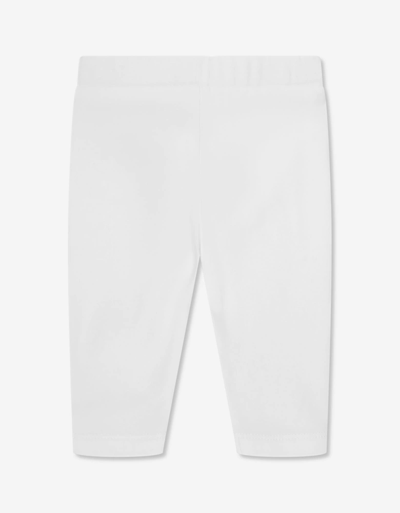 Enfant Baby Girls Logo Leggings in White