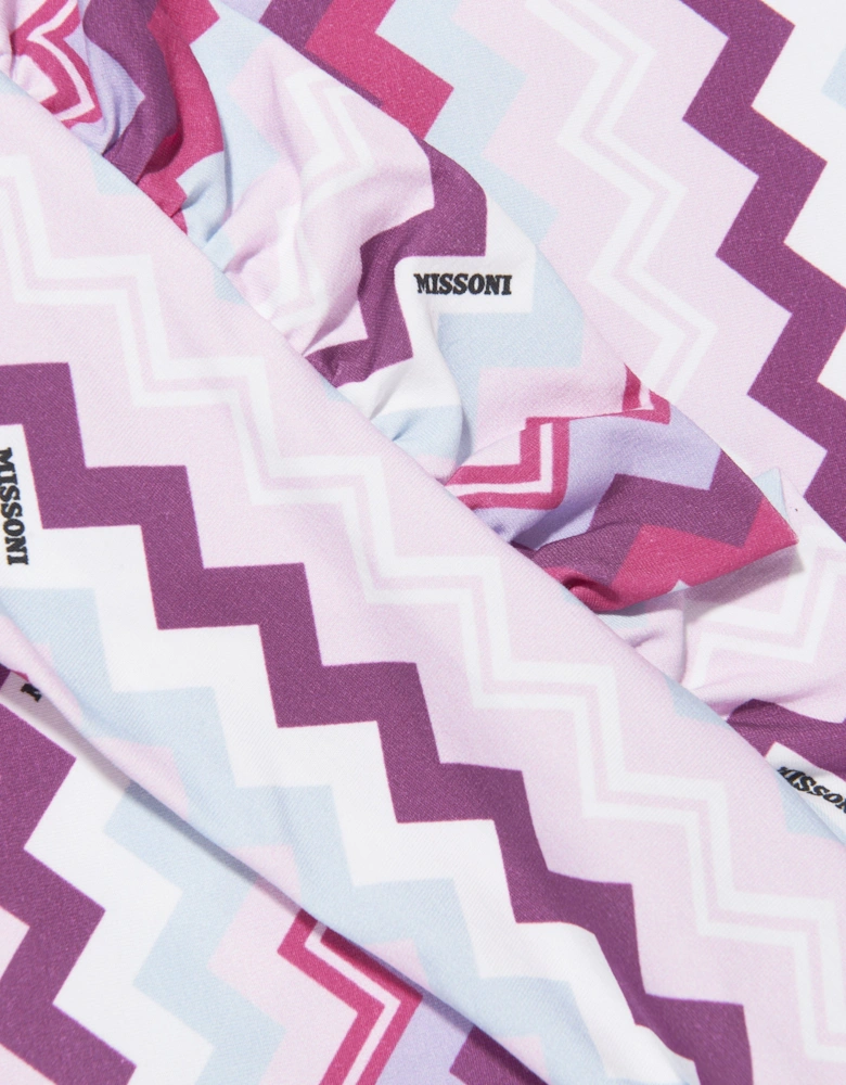 Girls Zigzag Dress in Pink